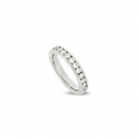 Platinum Diamond Half Eternity Ring 0.75ct TDW